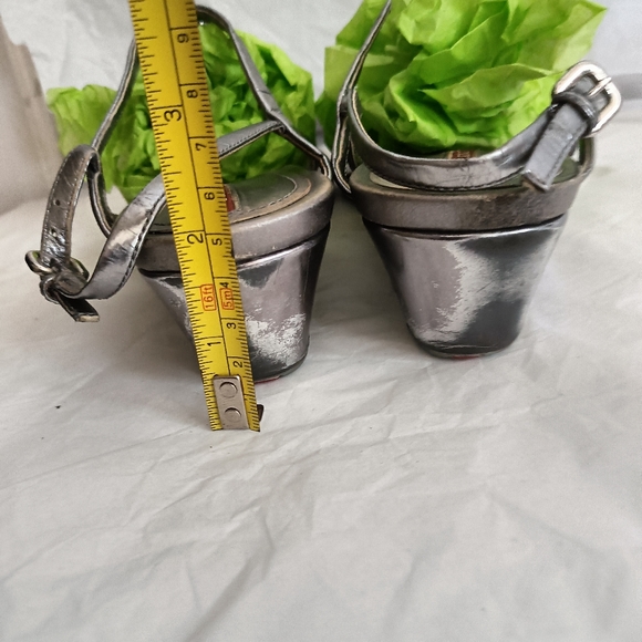 Prada Silver metallic Jeweled  Sandals size 38 - Picture 9 of 16